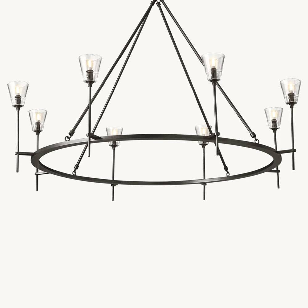 Torchis Round Chandelier 58"