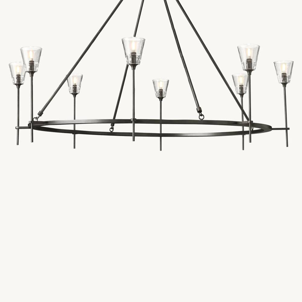 Torchis Round Chandelier 58"