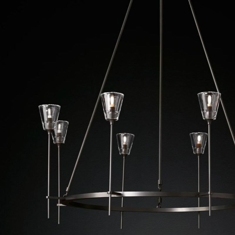 Torchis Round Chandelier 58"
