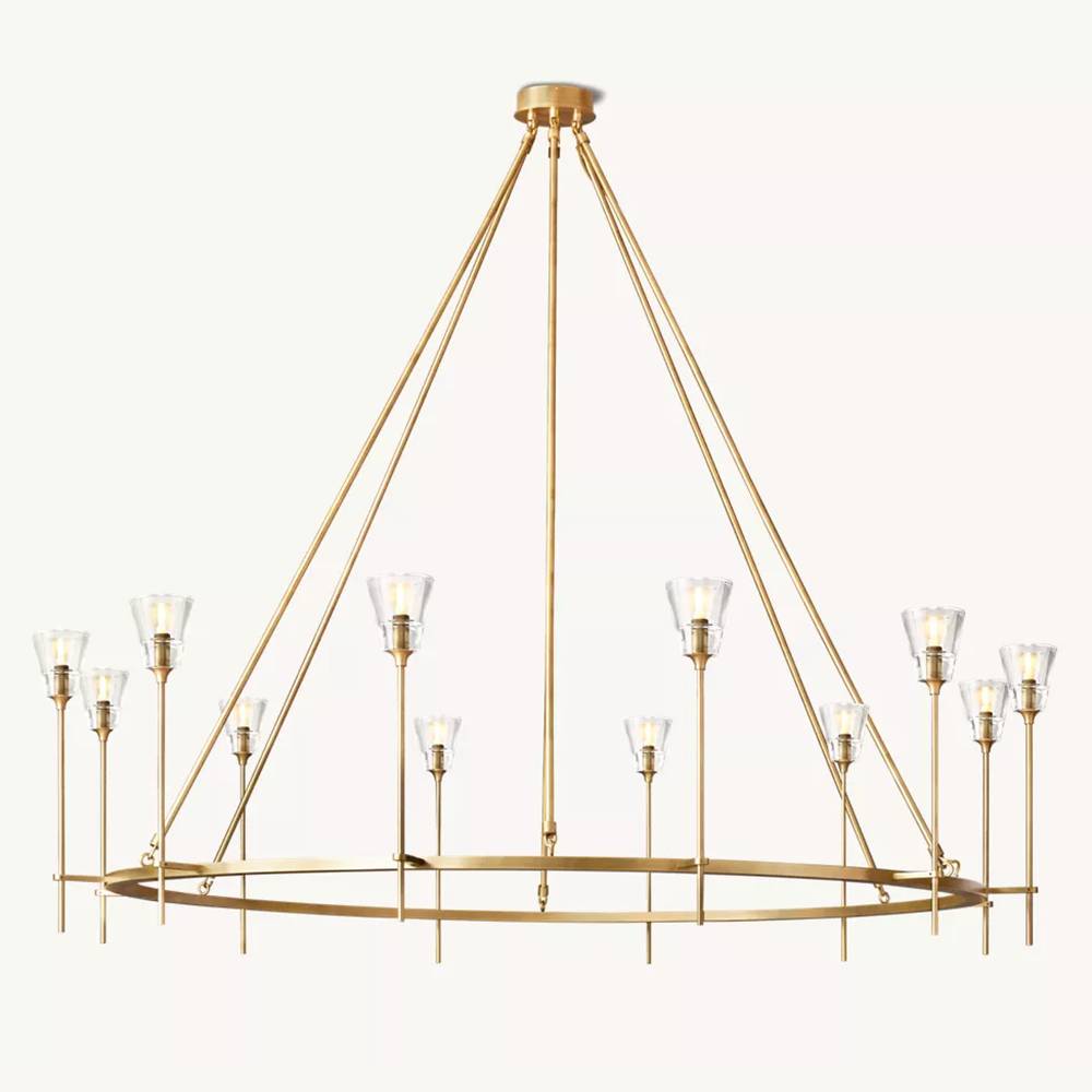 Torchis Round Chandelier 70"