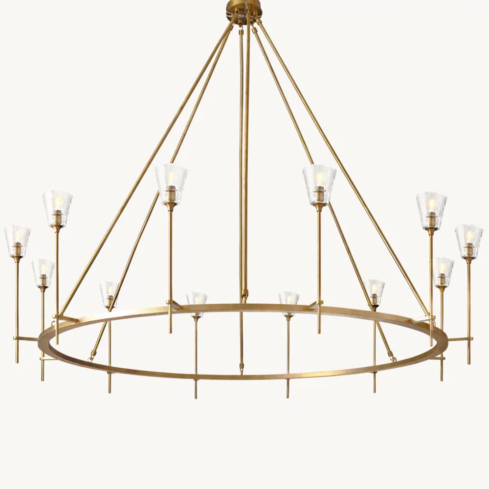 Torchis Round Chandelier 70"