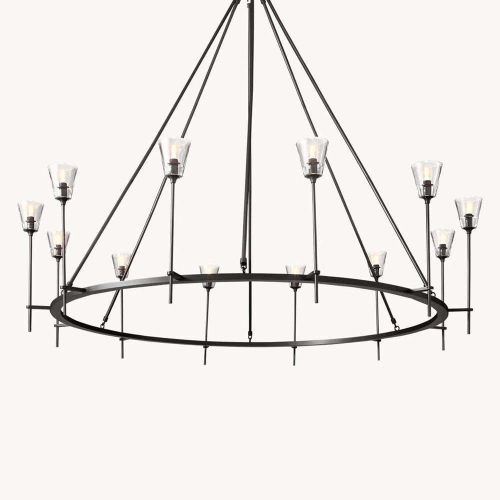 Torchis Round Chandelier 70"