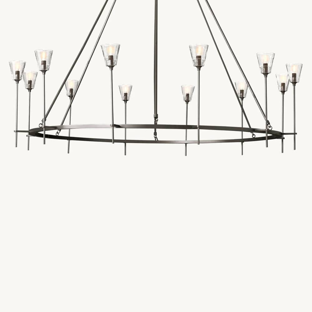 Torchis Round Chandelier 70"