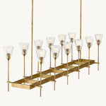 Torchis Rectangular Chandelier 54"