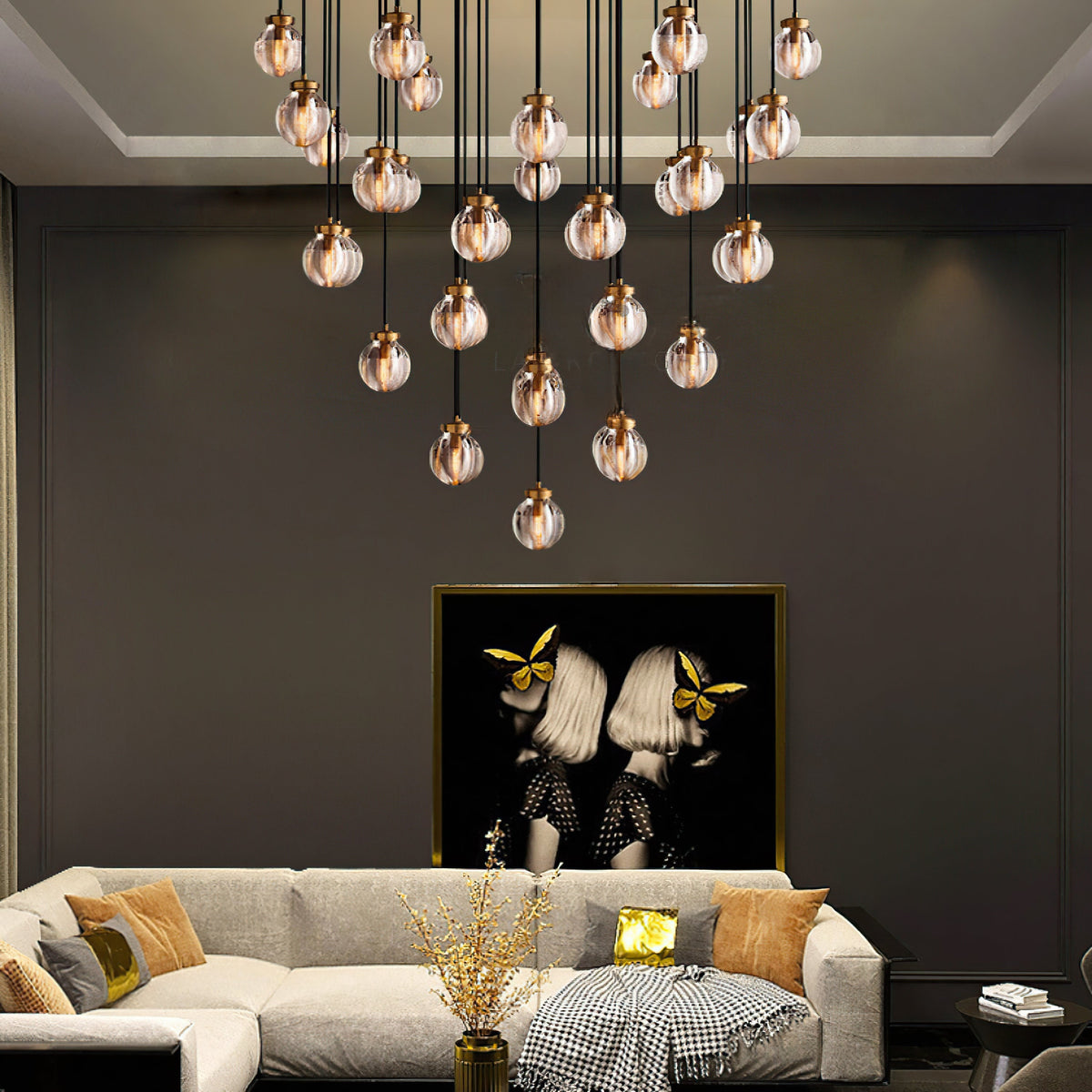 Pevaris Round Chandelier 60"