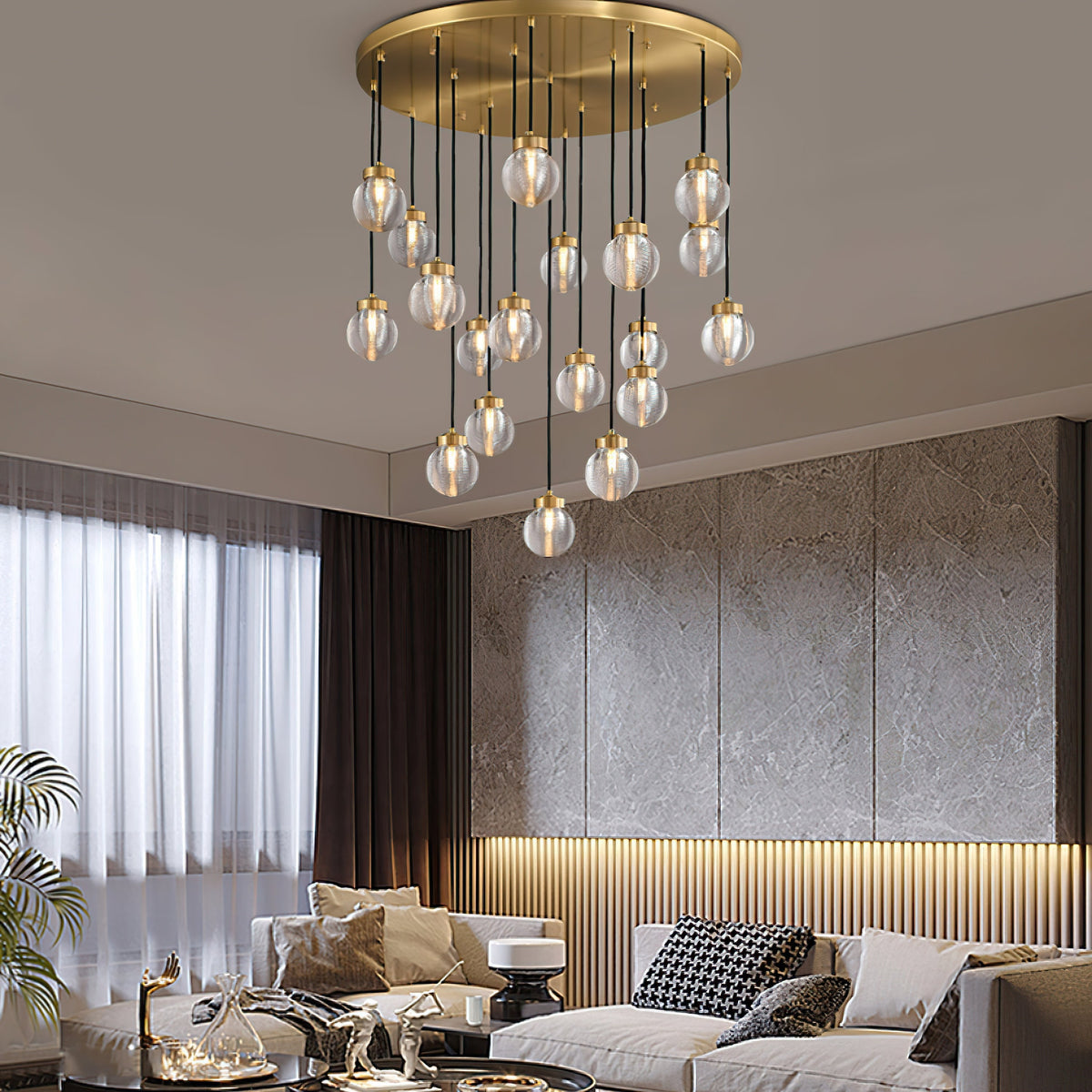 Pevaris Round Chandelier 60"