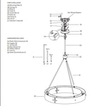 Voulent Round Chandelier 36"