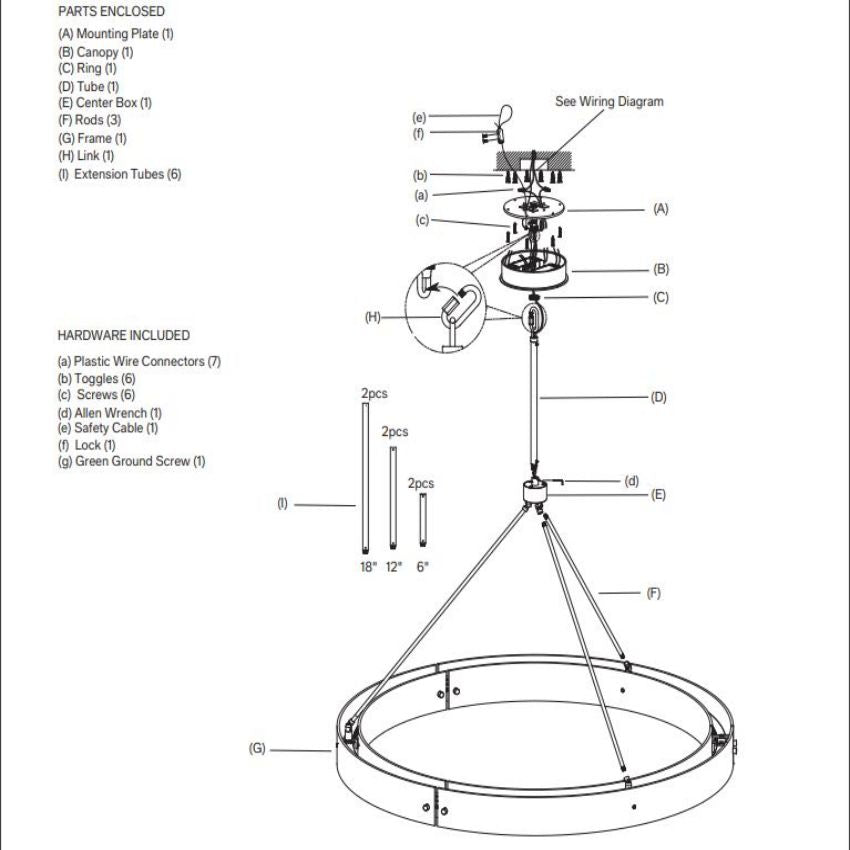 Voulent Round Chandelier 48"