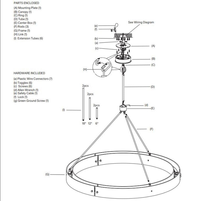Voulent Round Chandelier 60"