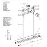 Voulent Linear Chandelier 54"