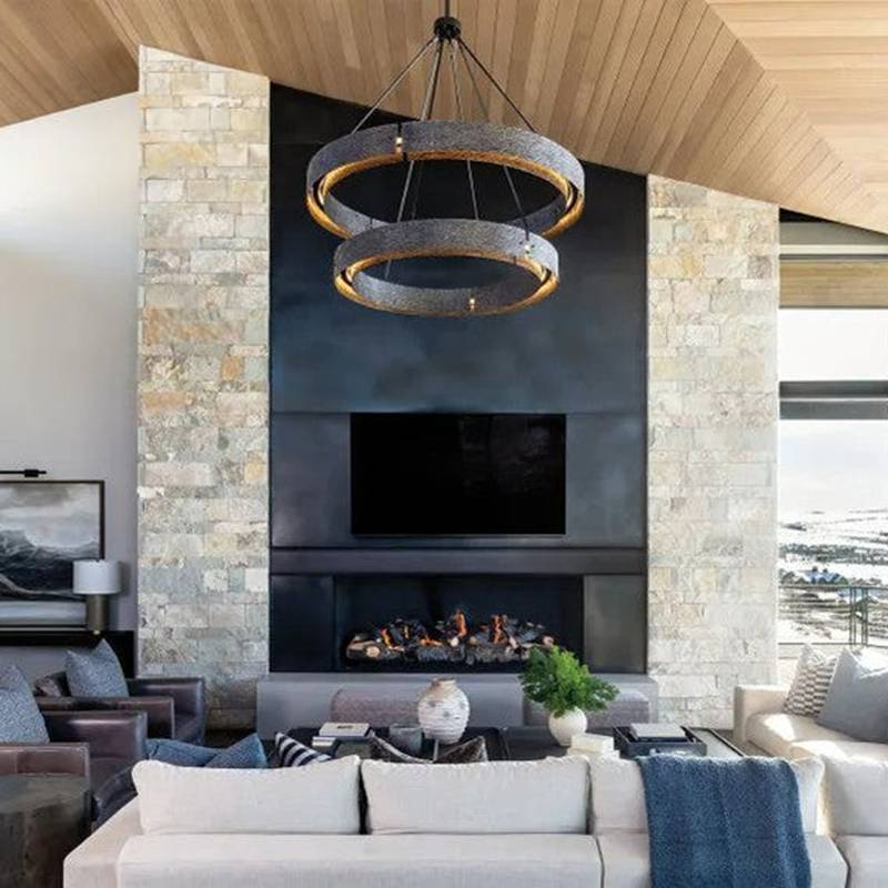 Voulent Two-Tier Round Chandelier 60"