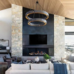 Voulent Two-Tier Round Chandelier 72"
