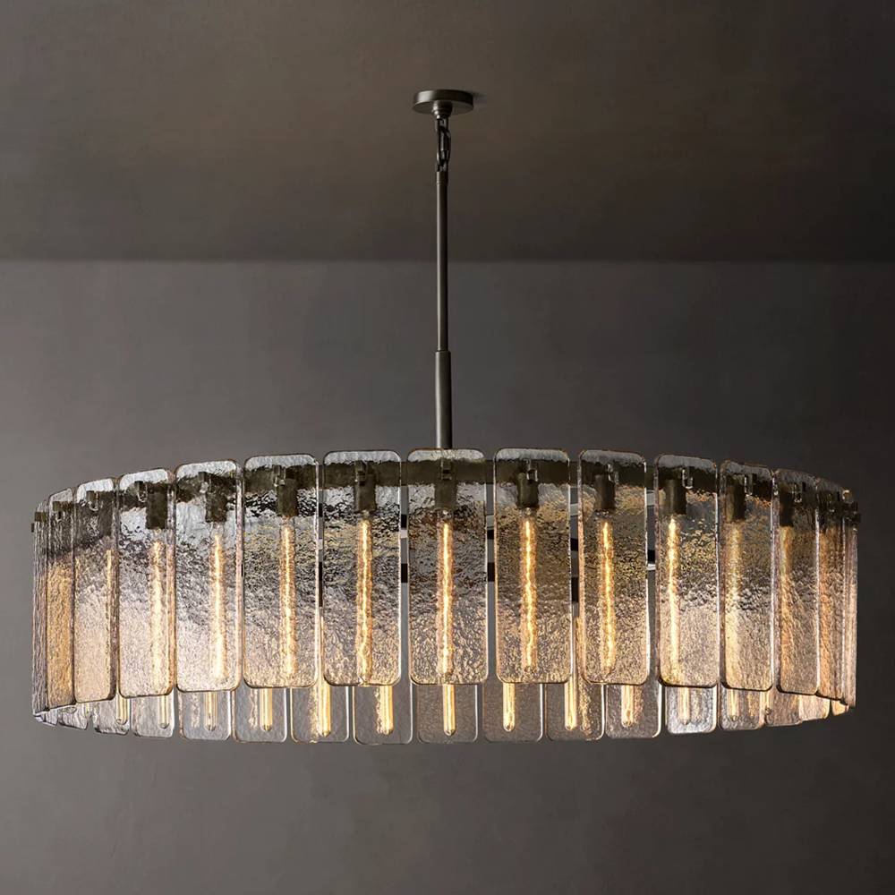 Calvette Glass Round Chandelier 60"