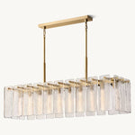Calvette Glass Rectangular Chandelier 60"