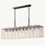 Calvette Glass Rectangular Chandelier 60"