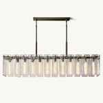 Calvette Glass Rectangular Chandelier 72"