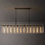 Calvette Glass Rectangular Chandelier 72"