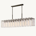 Calvette Glass Rectangular Chandelier 72"