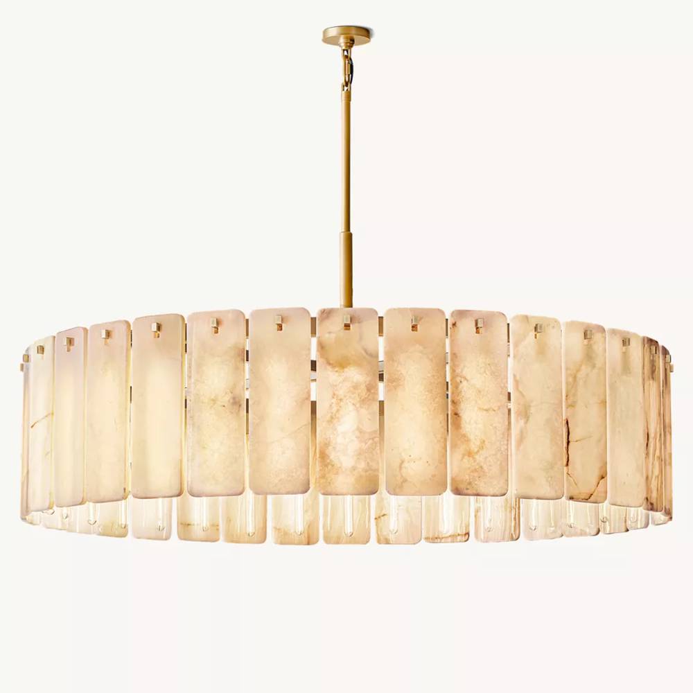 Calvette Onyx Round Chandelier 60"
