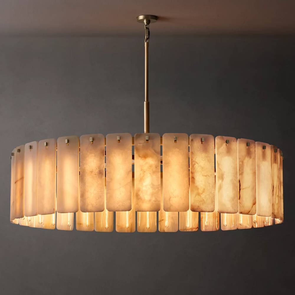 Calvette Onyx Round Chandelier 60"