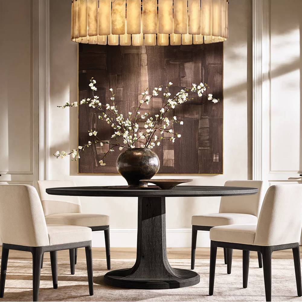 Calvette Onyx Round Chandelier 60"