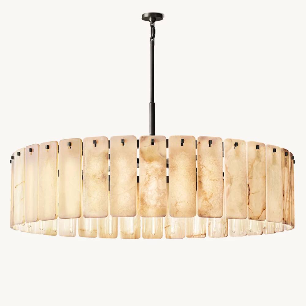 Calvette Onyx Round Chandelier 60"