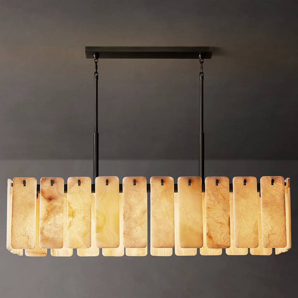 Calvette Onyx Rectangular Chandelier 60"
