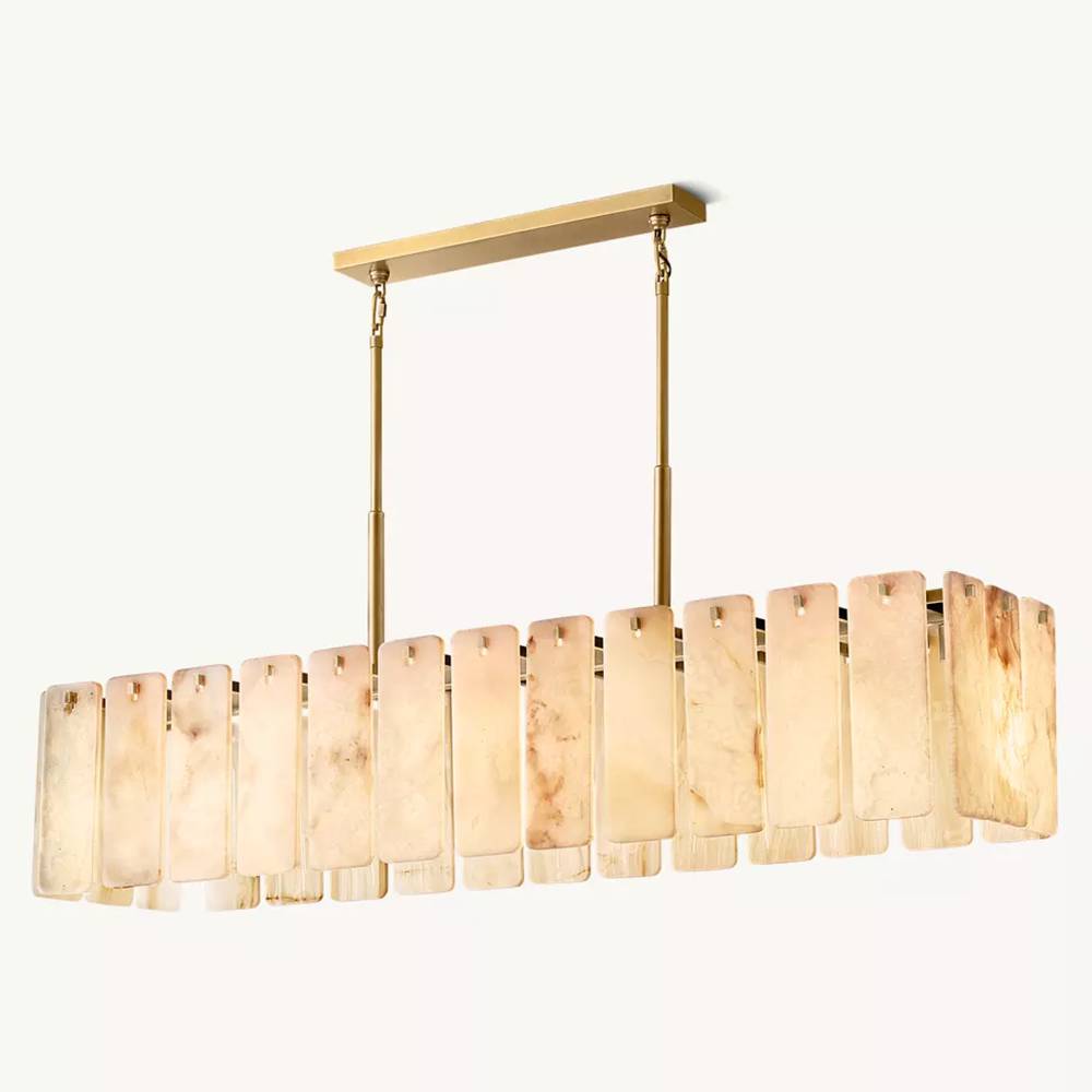 Calvette Onyx Rectangular Chandelier 74"