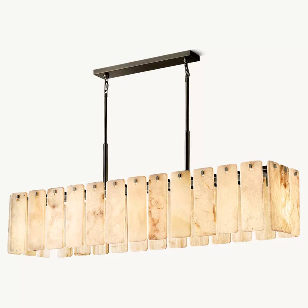 Calvette Onyx Rectangular Chandelier 74"