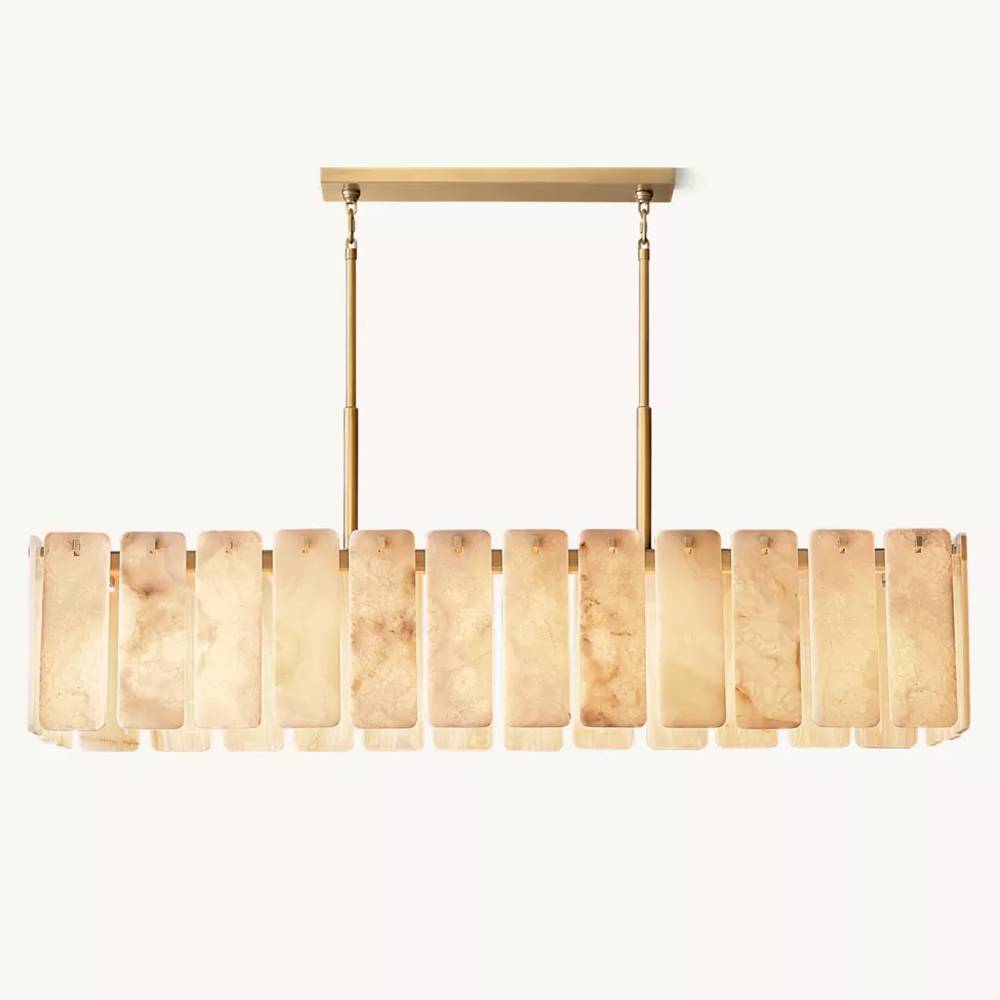 Calvette Onyx Rectangular Chandelier 74"