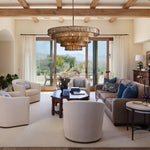 Ghiaccio Glass Round Chandelier