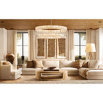 Rivent Alabaster Two-Tier Round Chandelier 60"
