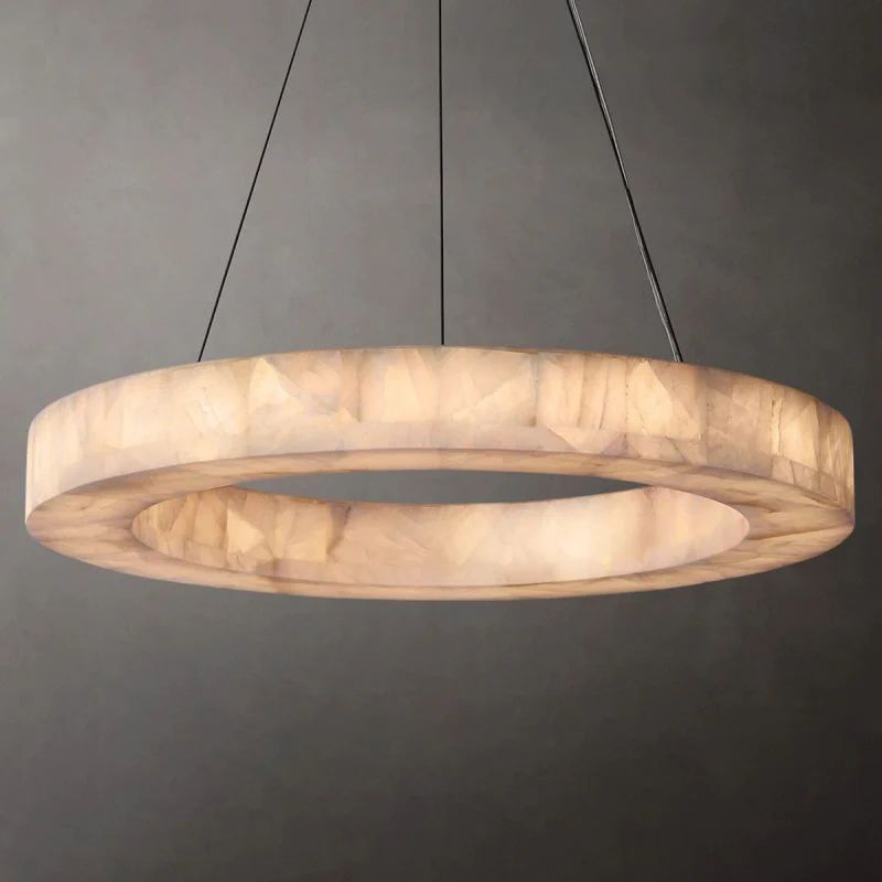Rivent Alabaster Round Chandelier 31"