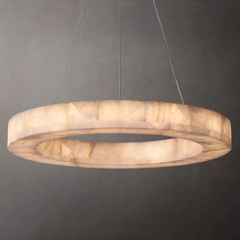 Rivent Alabaster Round Chandelier 31"