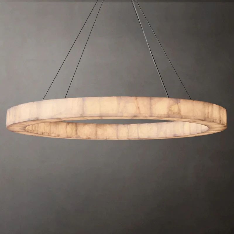 Rivent Alabaster Round Chandelier 60"