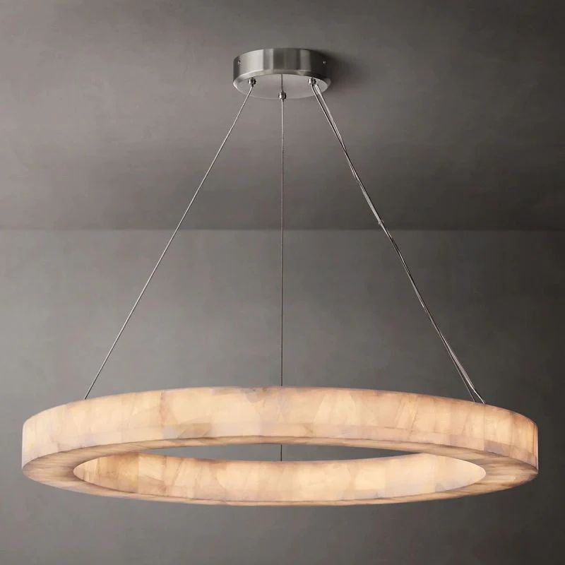 Rivent Alabaster Round Chandelier 40"