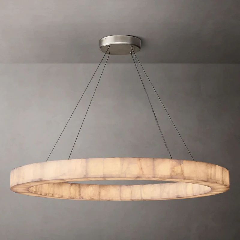Rivent Alabaster Round Chandelier 60"