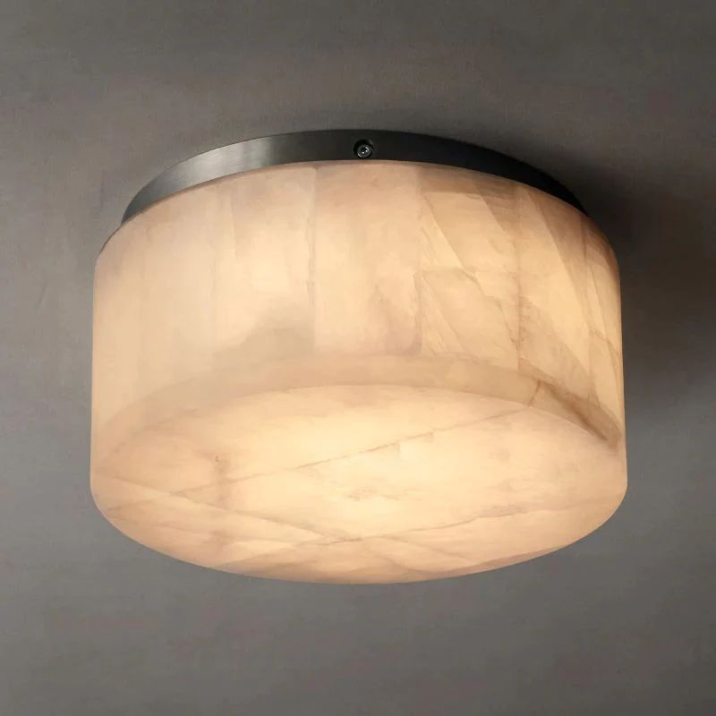 Rivent Alabaster Round Flush Mount