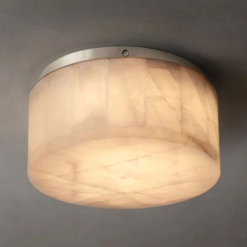 Rivent Alabaster Round Flush Mount