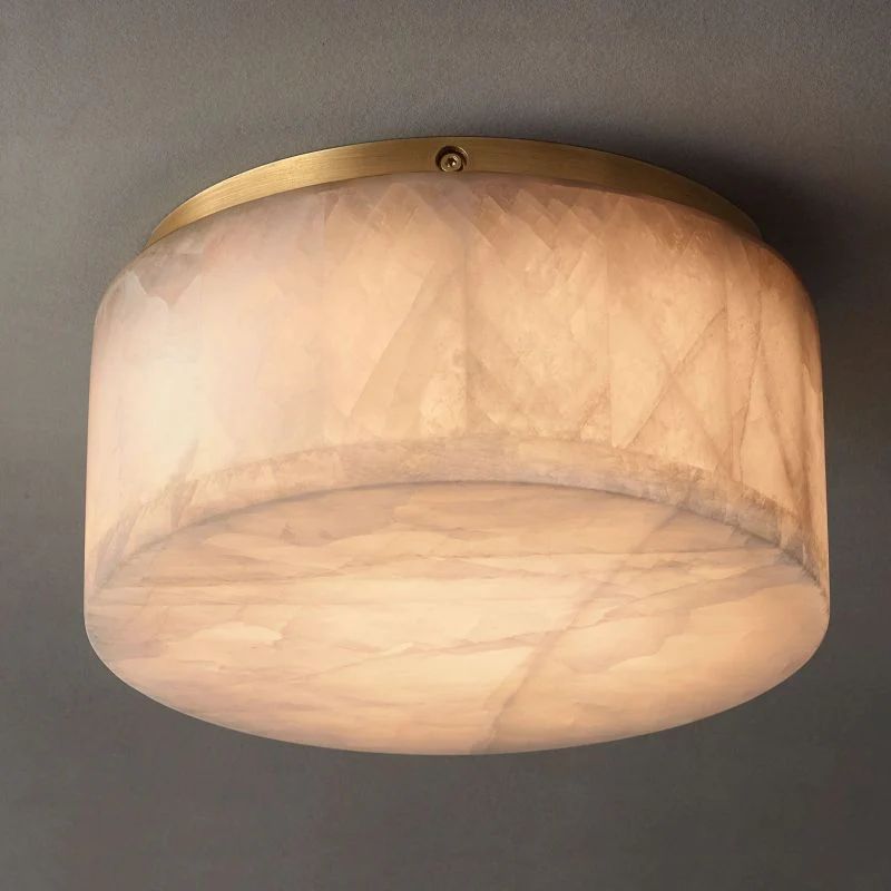 Rivent Alabaster Round Flush Mount