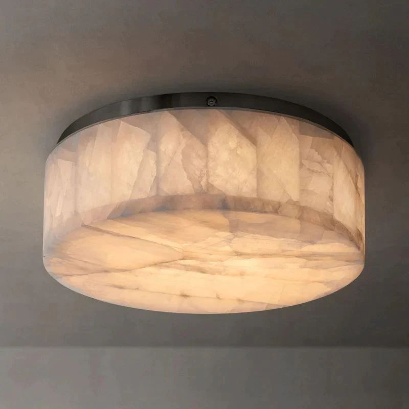 Rivent Alabaster Round Flush Mount