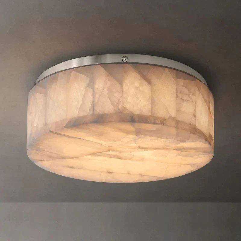 Rivent Alabaster Round Flush Mount