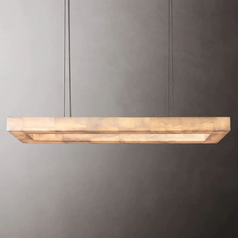Rivent Alabaster Rectangular Chandelier 72"