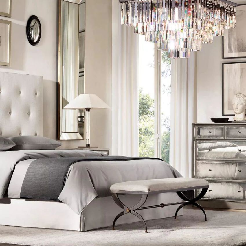 Odeval Tiered Square Chandelier 22"