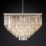 Odeval Tiered Square Chandelier 34"