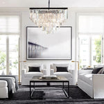Odeval Tiered Square Chandelier 47"