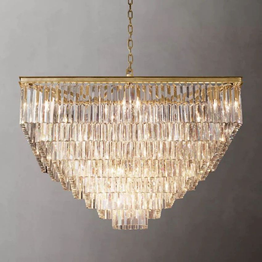 Odeval Tiered Square Chandelier 47"
