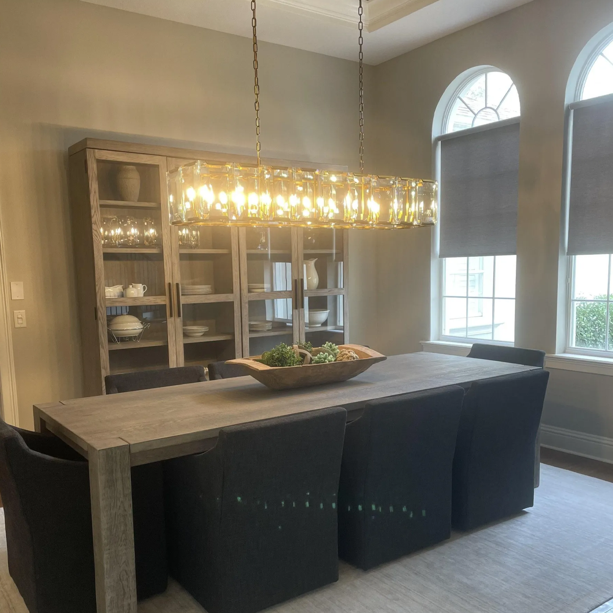 Harluxe Crystal Rectangle Chandelier 74"