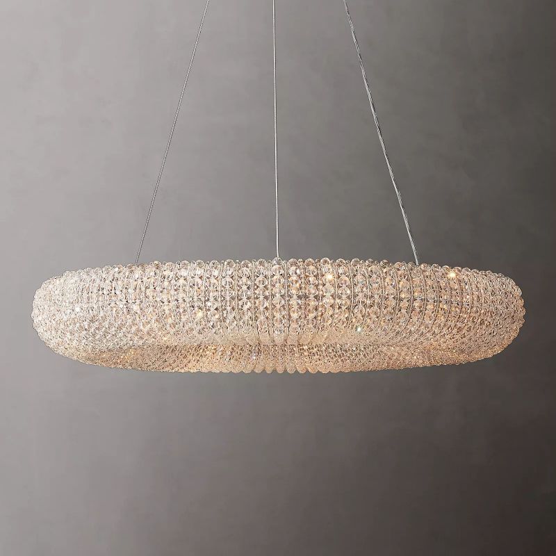 Halo Crystal Round Chandelier 41"