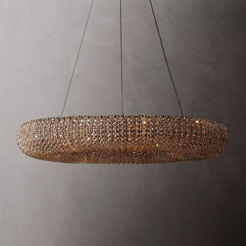 Halo Crystal Round Chandelier 32"